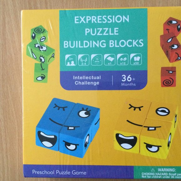 Expression puzzle Building Blocks Intellectual challenge preschool puzzle game - Picture 1 of 3